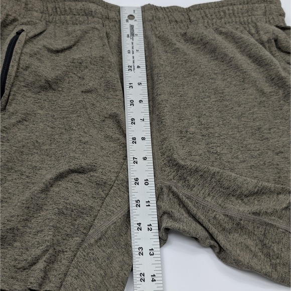 NOBULL Lightweight Knit Shorts Mens Large Heather Brown Workout Lifting Active - Picture 6 of 9